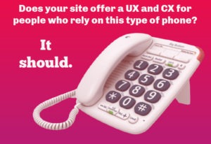 web accessibility image of phone with large buttons